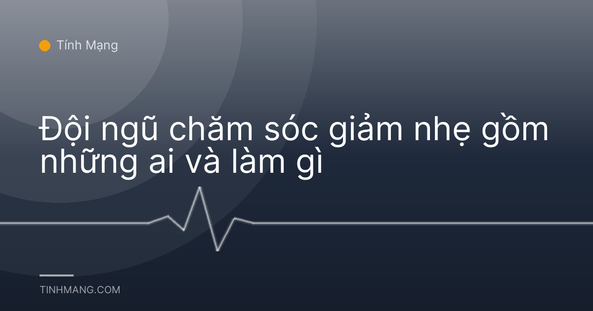Đội ngũ chăm sóc giảm nhẹ gồm những ai và làm gì